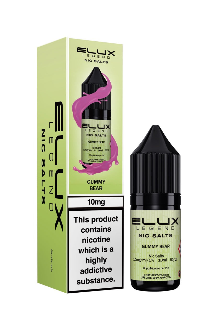 Elux Legend Nic Salts E Liquid 10ml
